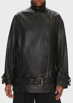 Шкіряна куртка Pinko чорного кольору, фото